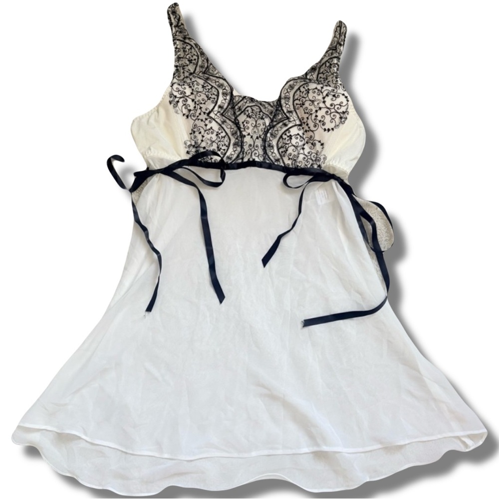 Linea Donatella Lace & Sheer Babydoll | Coquette Soft Girl Boudoir | Romantic